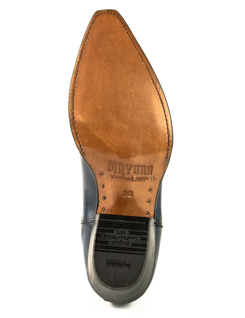 Urban Damen Stiefeletten 2496 Blaues Leder