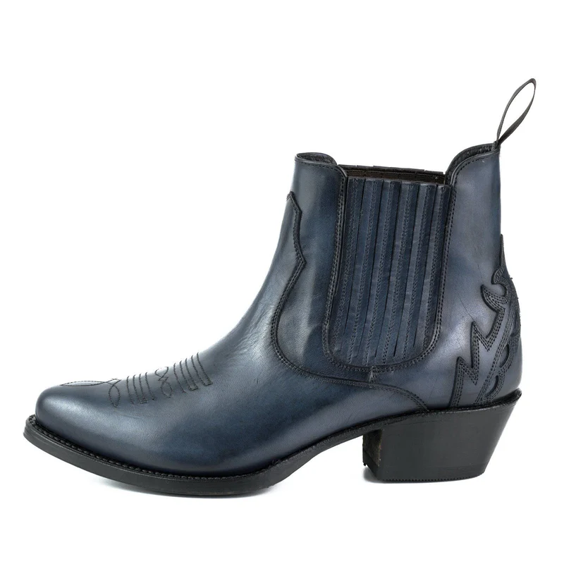 Urban Stiefeletten Damen 2487 Leder Blau 85