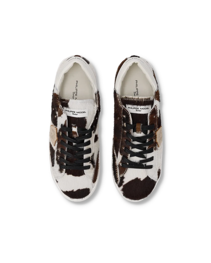 Sneaker Prsx Junior, Animal-Print White Brown