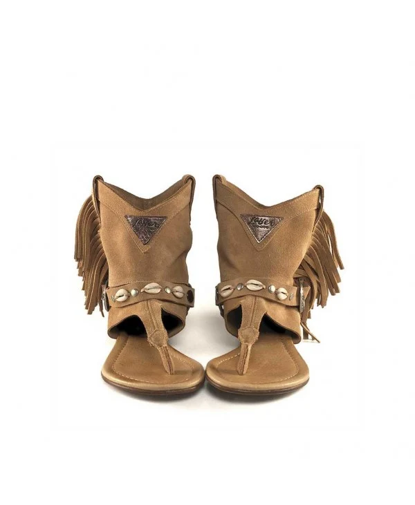 BOHO WEST HIMBA KAMELBRAUNE SANDALEN FÜR DAMEN