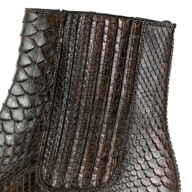 Exotische Stiefeletten Herren 2575 Exotisches Leder Dunkelbraun