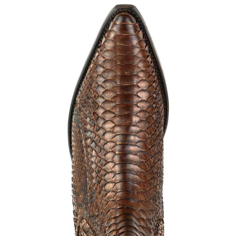 Exotische Stiefeletten Herren 2575 Exotisches Leder Braun