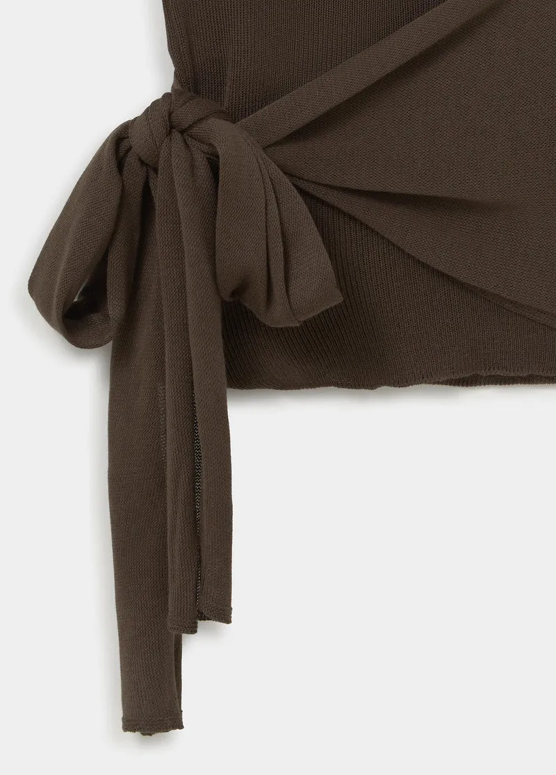 Batwing sleeve knit dress