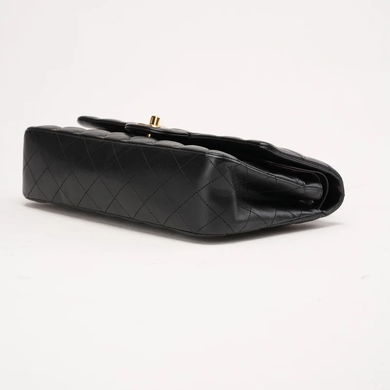 Chanel Classic Medium Double Flap Lammleder Schwarz 2020