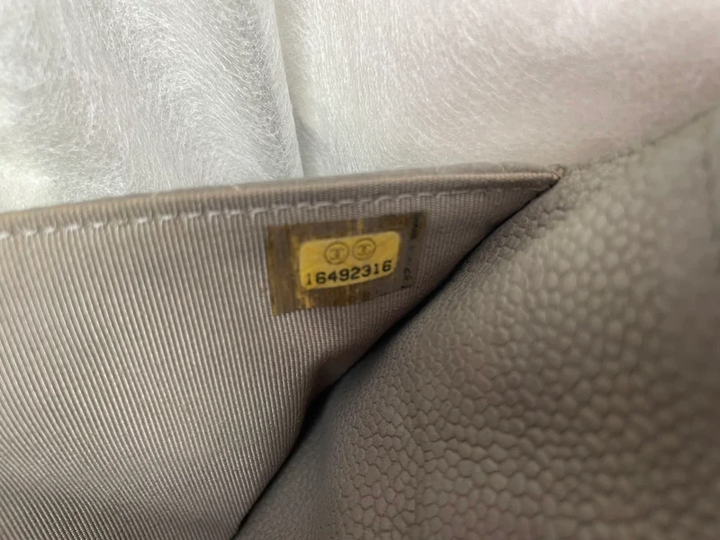 Chanel Grey Caviar Classic Wallet On Chain WOC Silber 2012