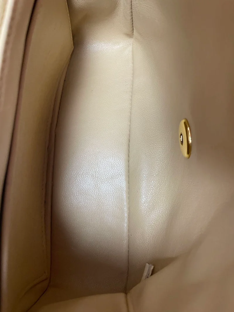 Chanel Vintage Mini Square Classic Flap Bag, Lammbeige, 1991