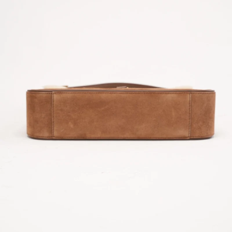 Saint Laurent Le 5à 7 Hobo-Tasche aus Wildleder und Shearling 2022
