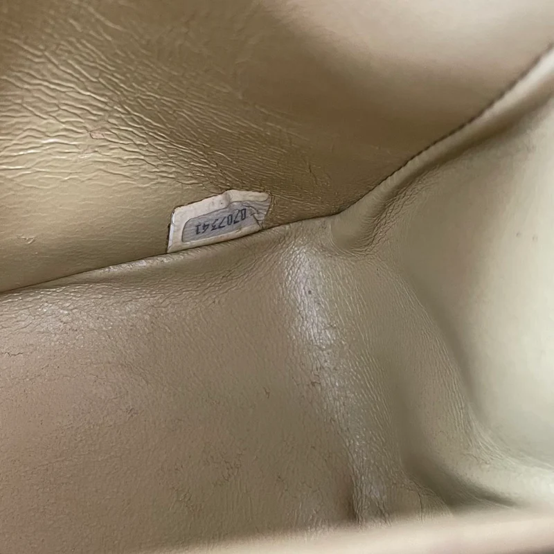 Chanel Vintage Beige Lammleder Medium Classic Double Flap Bag 1988
