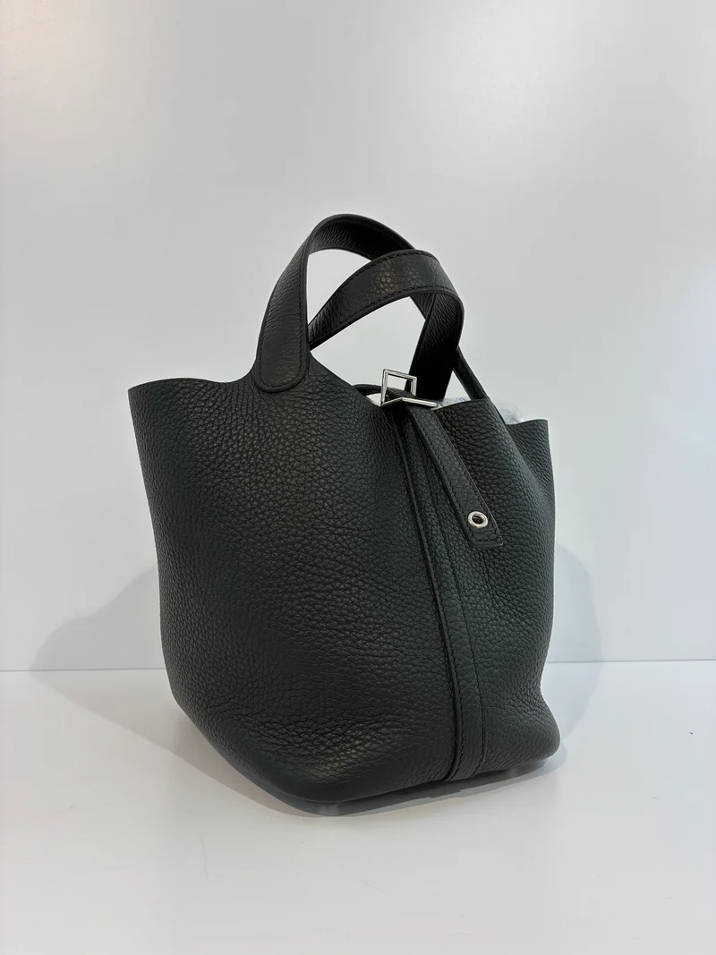 Hermes Picotin 18 Taurillon Clemence Noir 2025