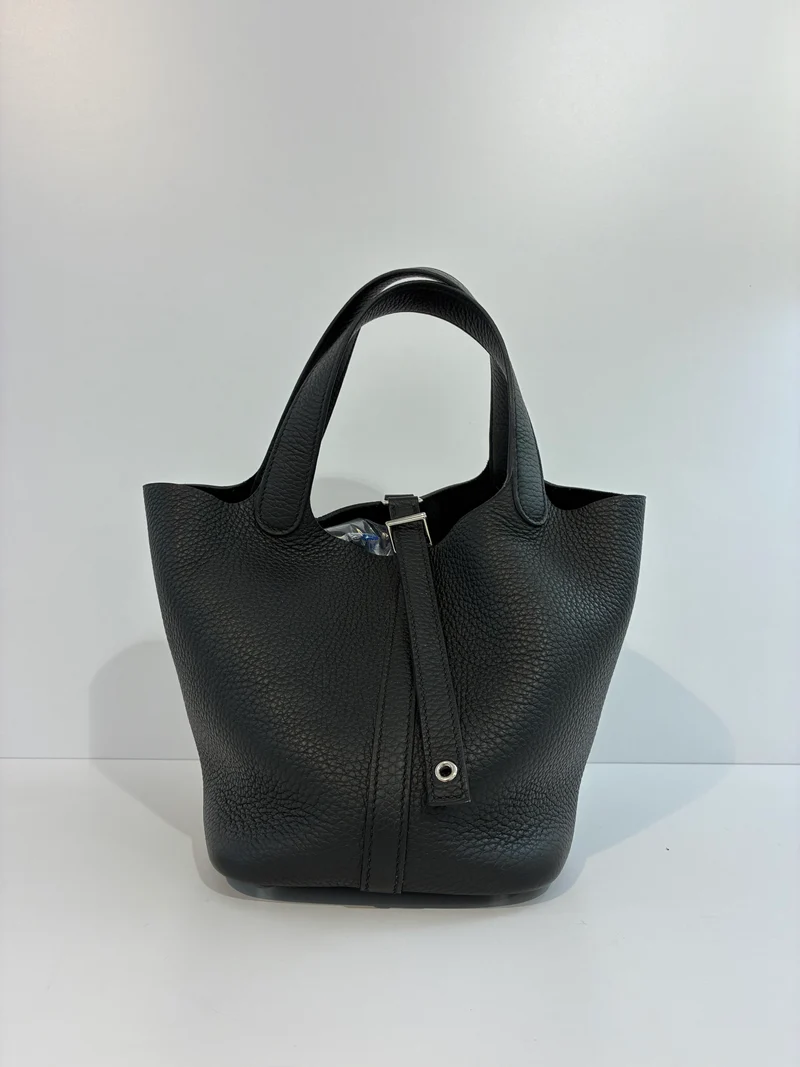 Hermes Picotin 18 Taurillon Clemence Noir 2025