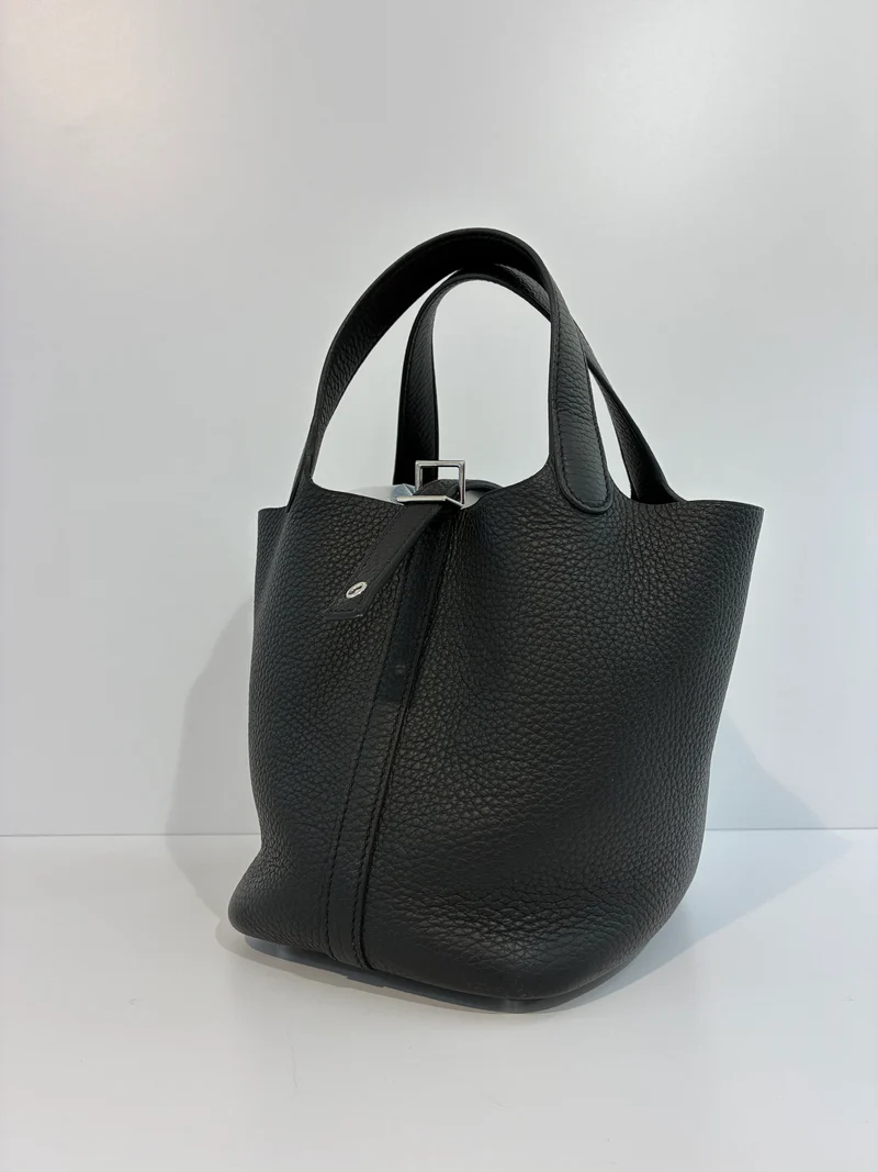 Hermes Picotin 18 Taurillon Clemence Noir 2025