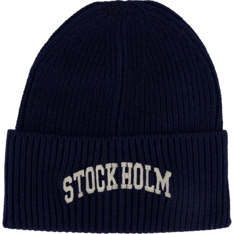 Stock Holm Fäshion Beanie Navy/cream