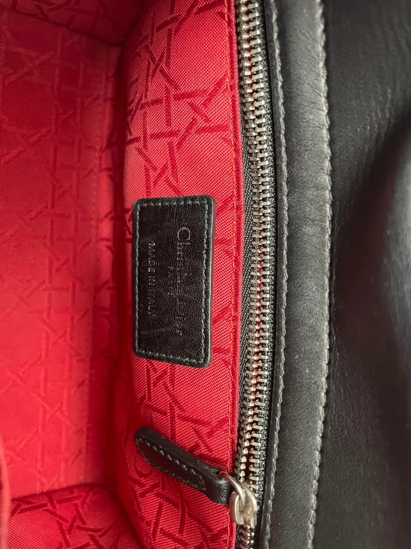 Christian Dior Kleine Lady Dior Tasche aus Lammleder, Schwarz, 2017