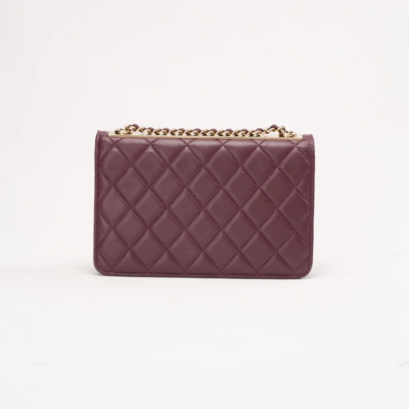 Chanel Trendy CC WOC Lammleder Burgunderrot