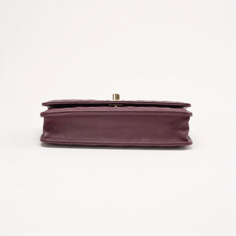 Chanel Trendy CC WOC Lammleder Burgunderrot
