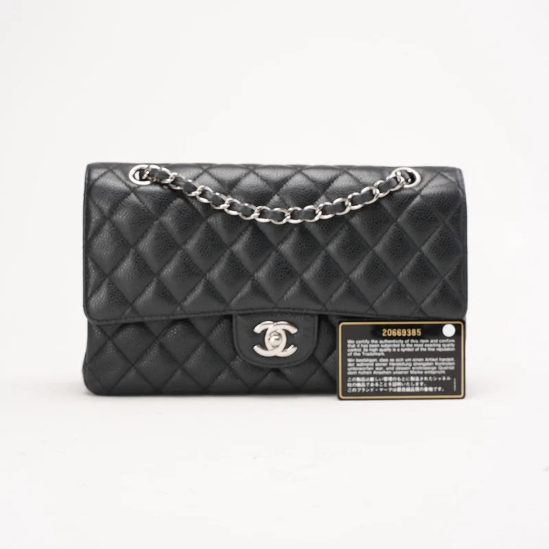Chanel Classic Double Flap Bag Medium Caviar Black 2015