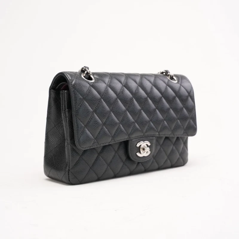 Chanel Classic Double Flap Bag Medium Caviar Black 2015
