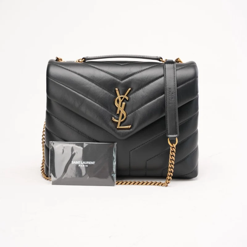 Saint Laurent Kleine Loulou Henkeltasche Schwarz 2024