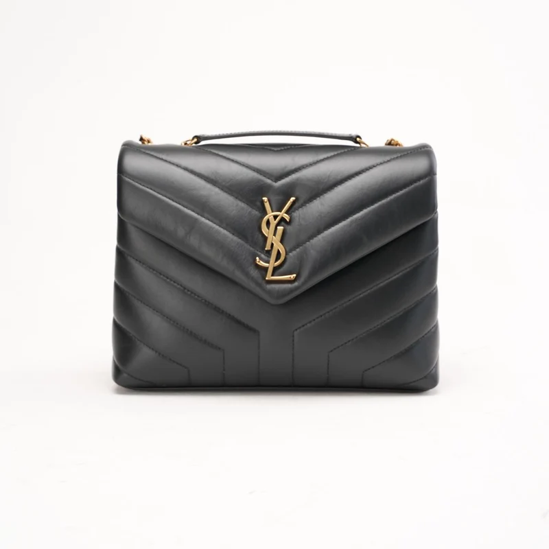 Saint Laurent Kleine Loulou Henkeltasche Schwarz 2024