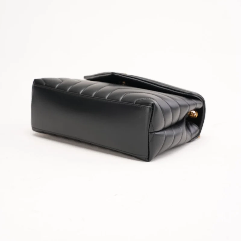 Saint Laurent Kleine Loulou Henkeltasche Schwarz 2024