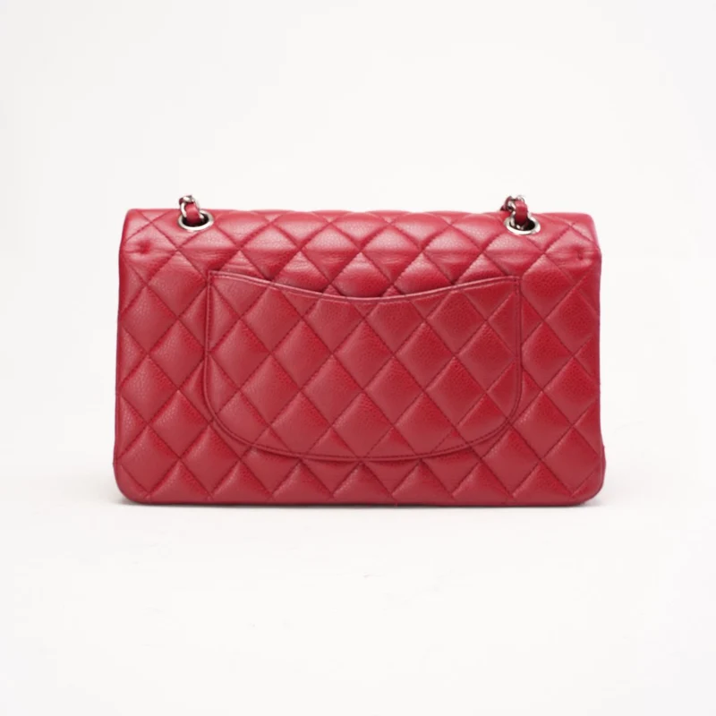 Chanel Classic Double Flap Bag Medium Caviar Red 2012