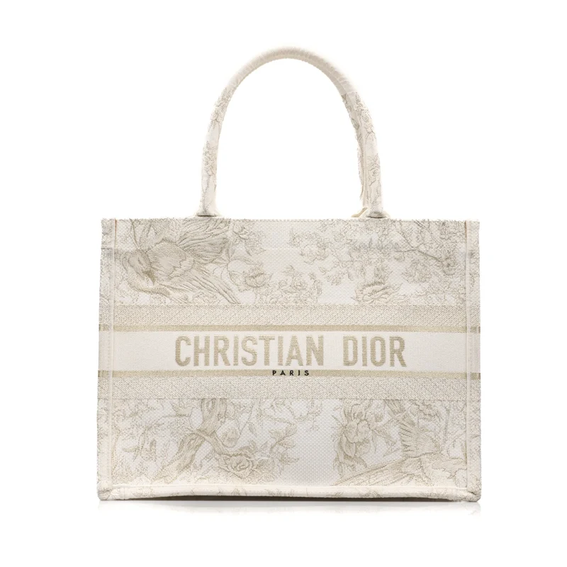 Dior Book Tote Medium Canvas Weiß/Beige 2022