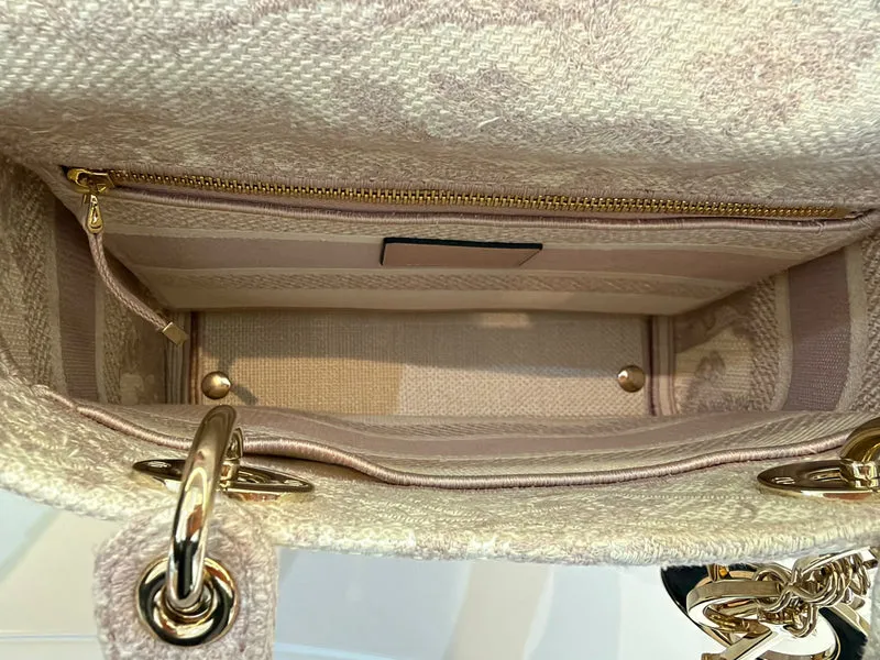 Dior Canvas Toile De Jouy Reverse bestickt Medium Lady D-Lite Rose 2021