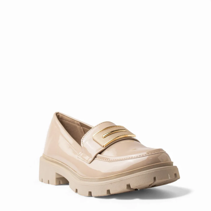 Europeon Union Women Beige VernisLeather Shoes #4551