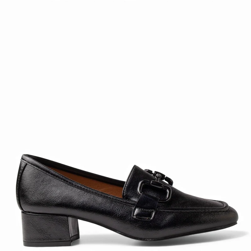 Europeon Union Women Black Leather Shoes #4562