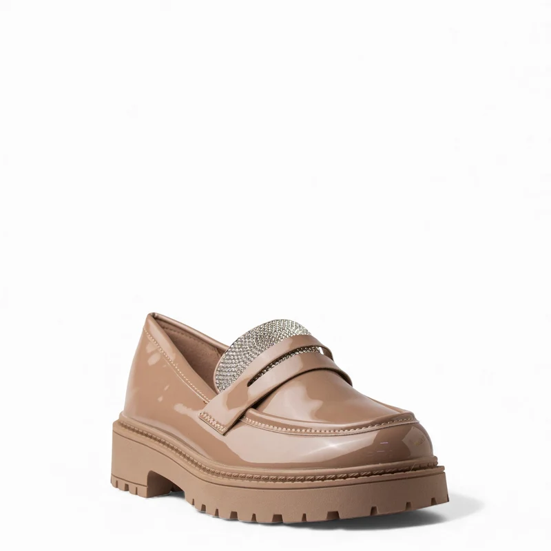 Europeon Union Women Beige VernisLeather Shoes #4570