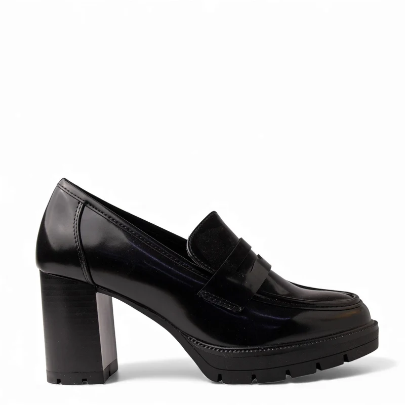 Europeon Union Women Black Leather Shoes #4631