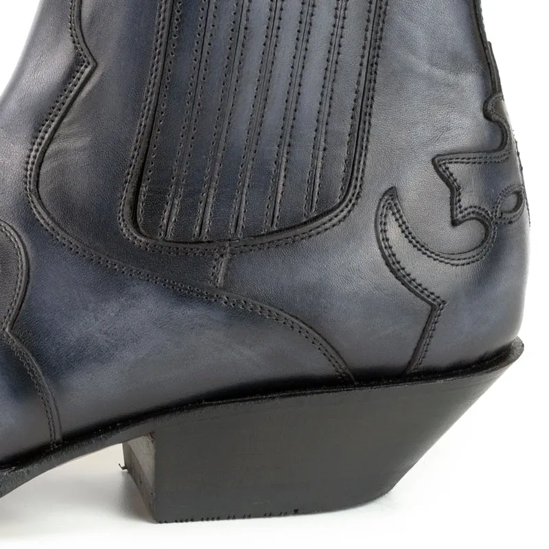 Cowboy Country Western Stiefeletten für Herren und Damen 1931 aus grauem Leder