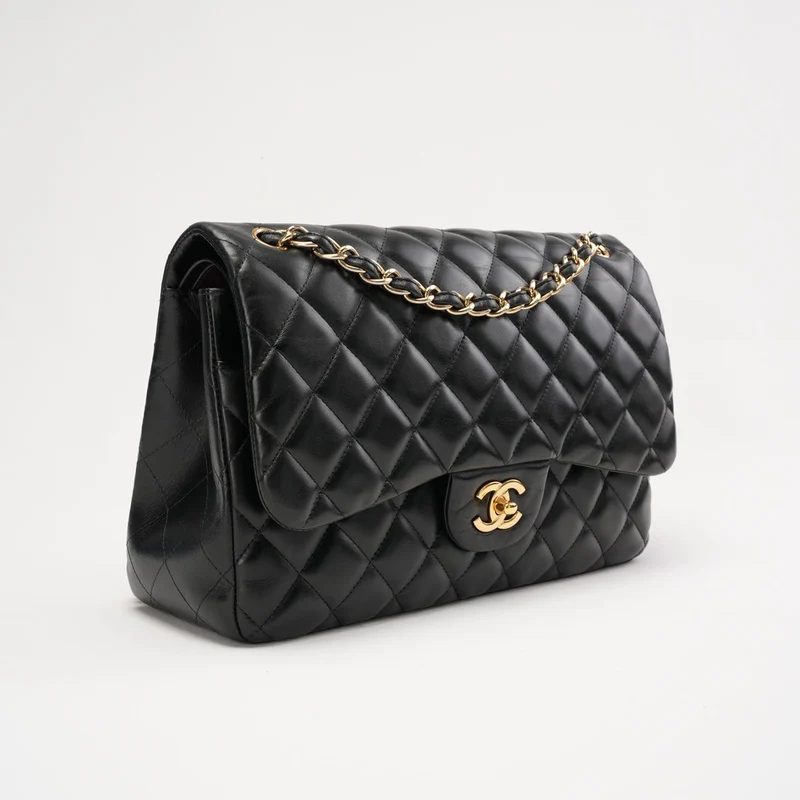 Chanel Timeless Jumbo Double Flap Lamm Schwarz 2011