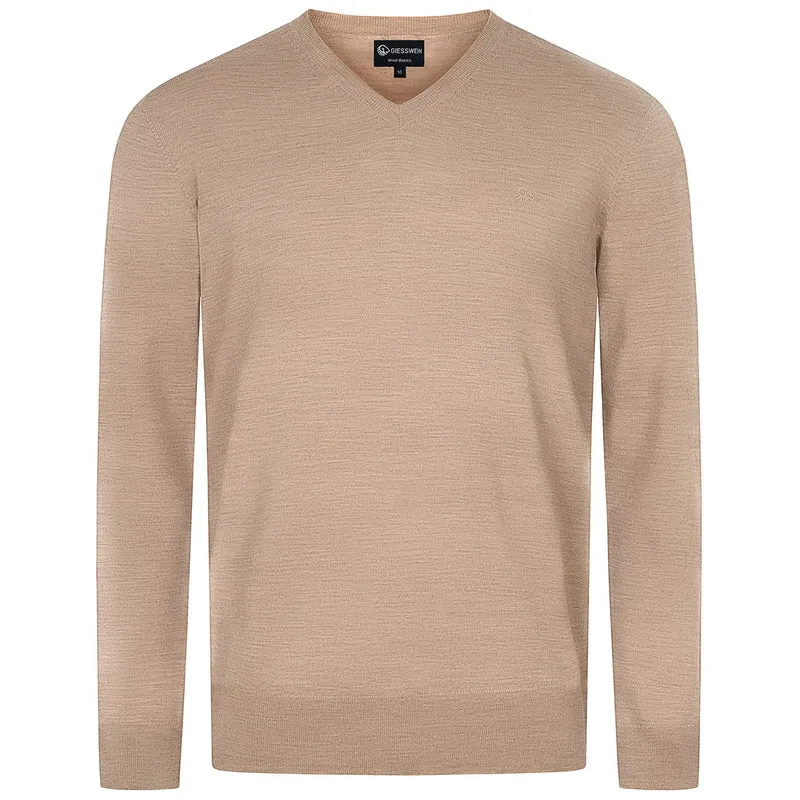 Baumwollpullover V-Ausschnitt Herren