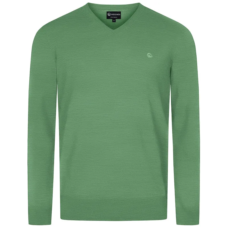 Baumwollpullover V-Ausschnitt Herren
