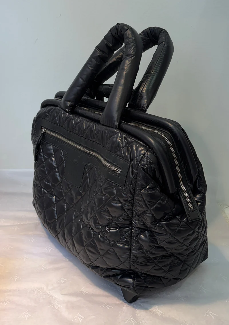 Chanel Coco Cocoon Trolley-Rollkoffer Nylon Schwarz 2017