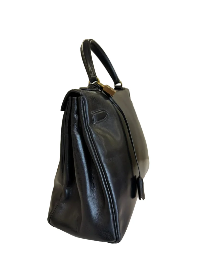Hermes Vintage Kelly 32 Box Leder Schwarz 1945