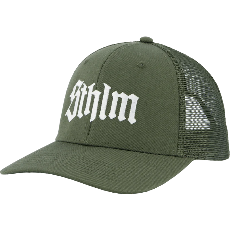 Sthlm Classic 6 Panel Trucker Olive/white