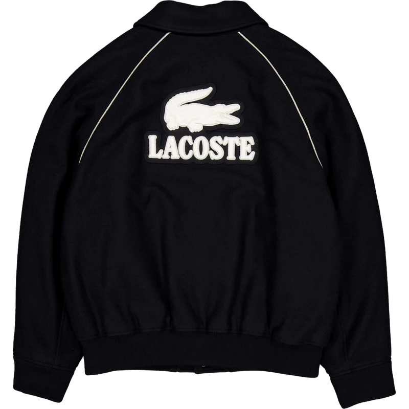 Badge Accent Wool Varsity Jack Black