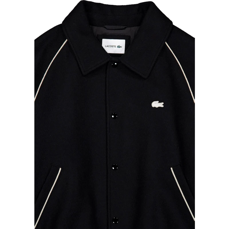 Badge Accent Wool Varsity Jack Black