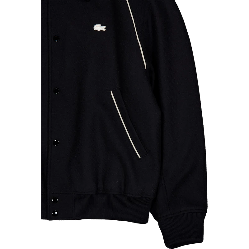 Badge Accent Wool Varsity Jack Black