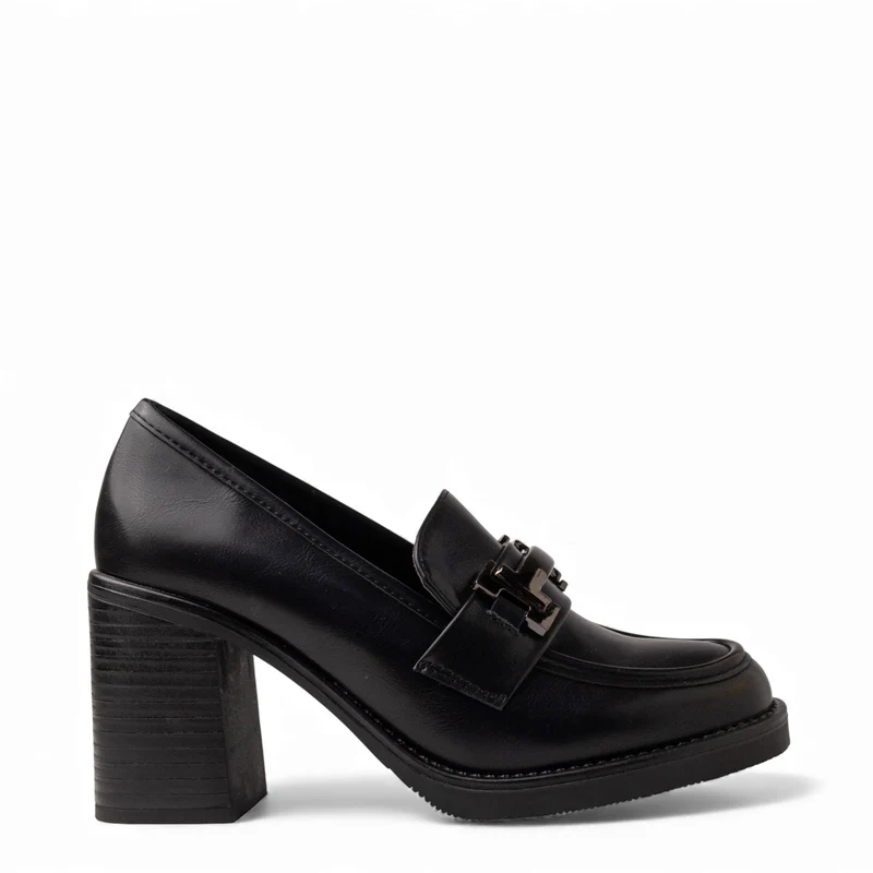 Europeon Union Women Black Leather Shoes #4640