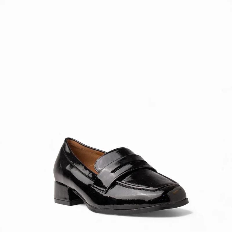 Europeon Union Women Black VernisLeather Shoes #4646