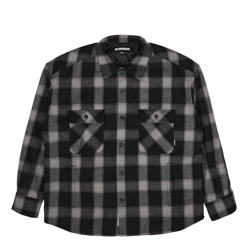 Buffalo Check Sh Ls . Wn Gray