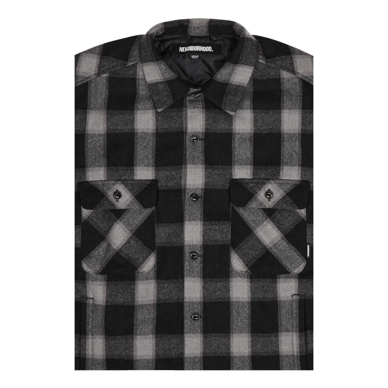 Buffalo Check Sh Ls . Wn Gray