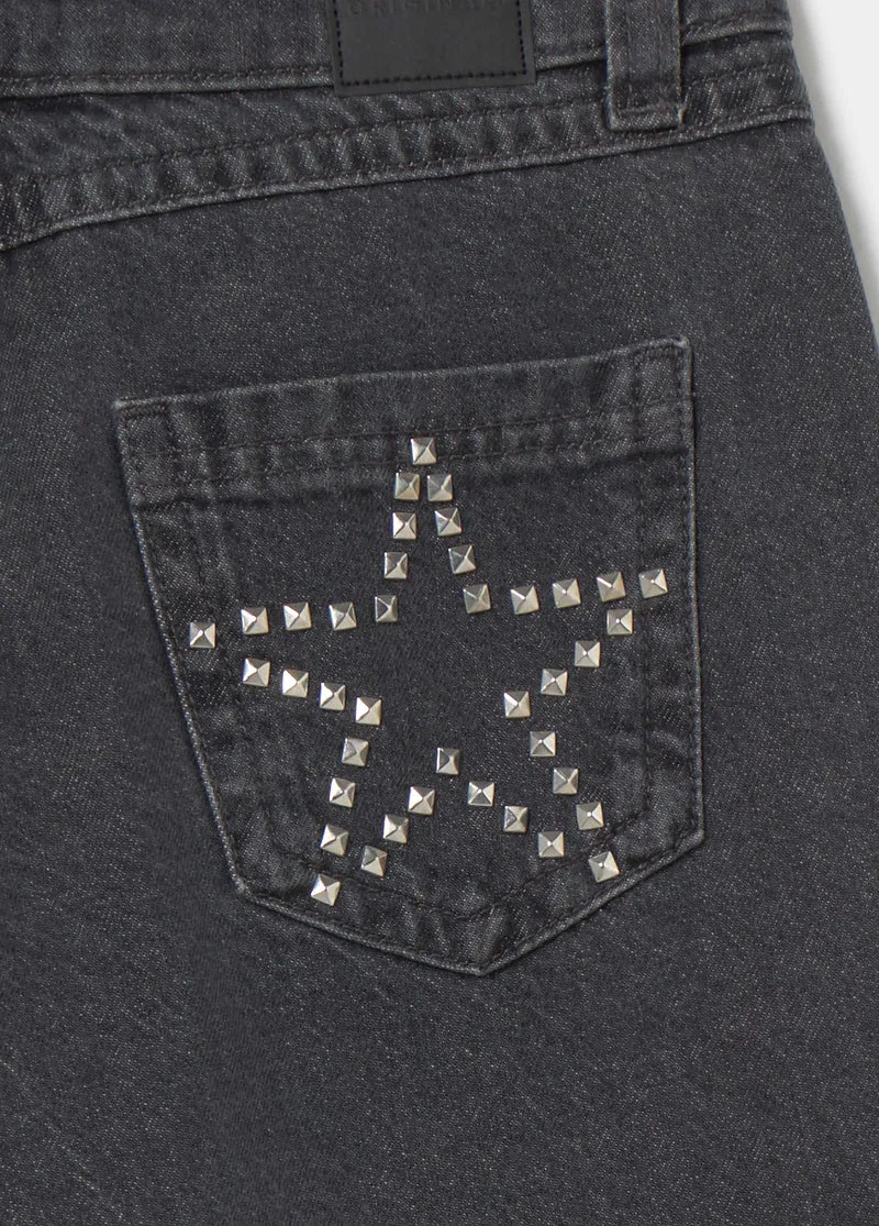 Denim with star studs