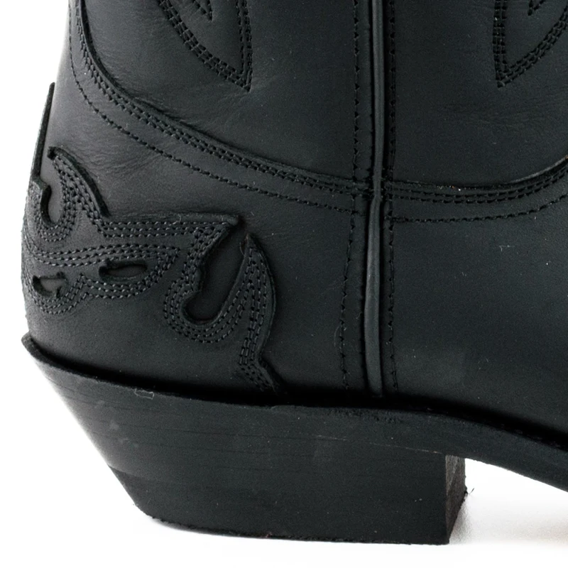 Cowboy Country- und Westernstiefel für Damen und Herren 17 Schwarzes Leder