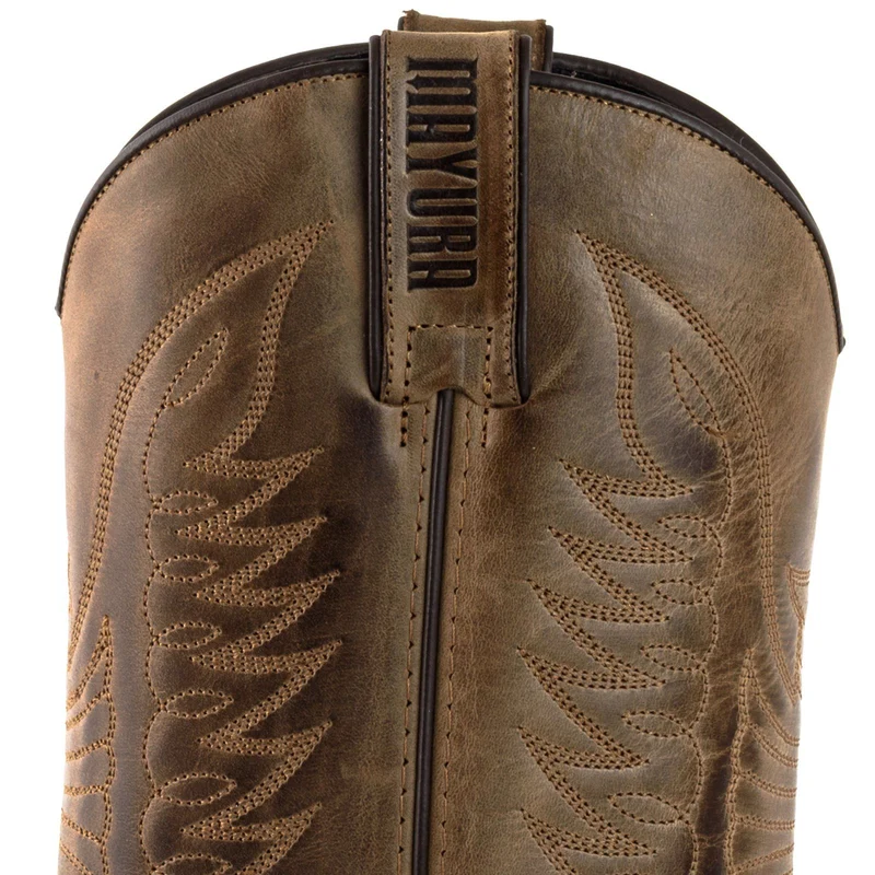 Cowboy Country- und Westernstiefel für Damen und Herren 20 Braunes Leder