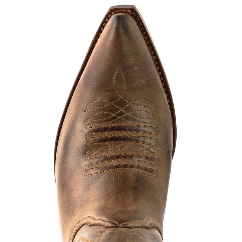 Cowboy Country- und Westernstiefel für Damen und Herren 20 Braunes Leder