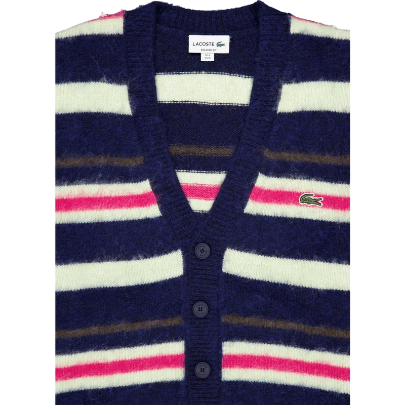 Relaxed Fit Striped Alpaca Woo Navy Blue/pollen 0-bigarr